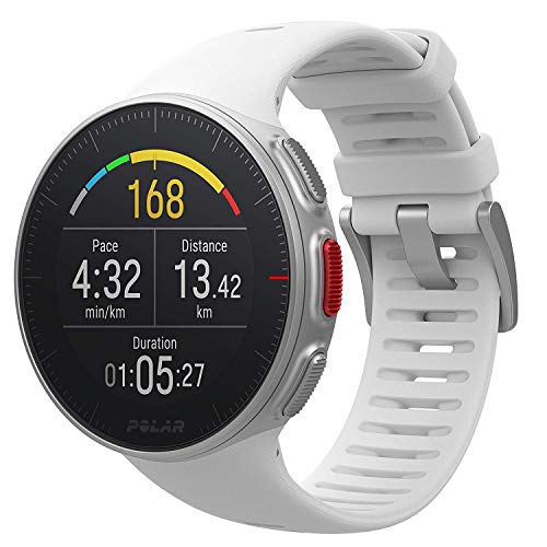 Polar Vantage V - Reloj multisport con GPS, pulsómetro en la muñeca, barómetro, rutas, notificaciones - Blanco,