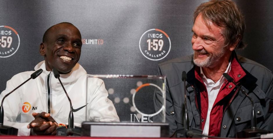 Eliud Kipchoge y Sir Jim Ratcliffe