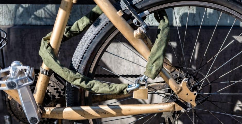 candado cadena bicicleta