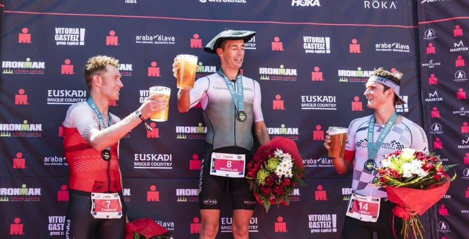 podio ironman vitoria 2022 nick kastelein cameron wurf